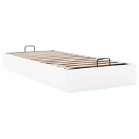 Bedframe zonder matras 90x190 cm kunstleer wit - thumbnail