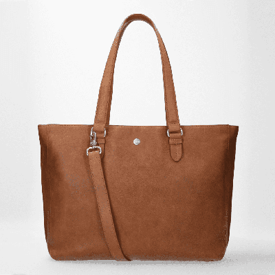 FMME Caithy Laptoptas 15,6 inch Nature Cognac