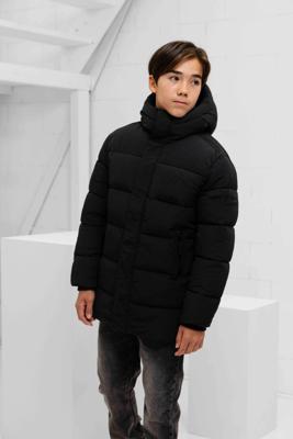 Malelions Mid Length Puffer Winterjas Kids Zwart - Maat 140 - Kleur: Zwart | Soccerfanshop