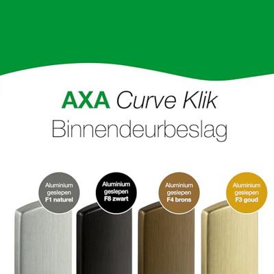 AXA AXA Curve klik deurkruk Milan op rozet met profielcilinderrozetten - aluminium/zwart AXA AXA Curve klik deurkruk Milan op rozet met profielcilinderrozetten - aluminium/zwart