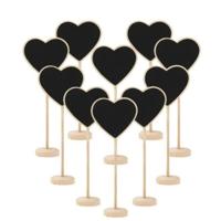 10 stuks houten Blackboard schoolbord mini bericht prikbord tabel bruiloft Feestdecoratie - thumbnail