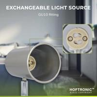 Riga - LED plafondlamp - 4 Watt 345 Lumen - 6500K Daglicht wit - Draaibaar en dimbaar - GU10 - Kantelbaar - Plafondspot - IP20 voor binnen - RVS - thumbnail
