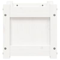 VidaXL Plantenbak 31x31x31 cm massief grenenhout wit - thumbnail