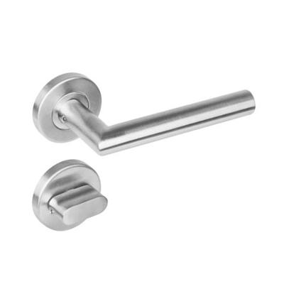 Intersteel Deurkruk Jura hoek 90° op rozet met toilet-/badkamersluiting 7mm EN1906/4 - RVS