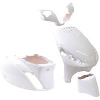 Plaatset 4-delig Edge voor Piaggio Zip/Zip 2000 2T/4T vanaf bouwjaar 2000 - glanzend wit - thumbnail