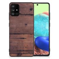 Samsung Galaxy A71 Houten Print Telefoonhoesje Old Wood - thumbnail