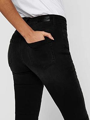 Only Onlblush Mid Sk Dnm Rea1099 Noos 15225846 Skinny Fit Black Denim Rea1099
