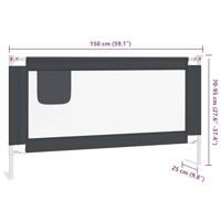 VidaXL Bedhekje peuter 150x25 cm stof donkergrijs - thumbnail