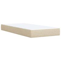 Boxspring met matras stof crèmekleurig 100x200 cm - thumbnail