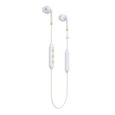 Happy Plugs Draadloze II hoofdtelefoon, draadloze Bluetooth met inline afstandsbediening en microfoon, wit, eenheidsmaat