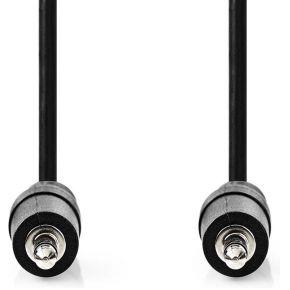 Nedis CAGL22000BK05 Stereo-audiokabel 3,5 Mm Male 3,5 Mm Male Vernikkeld 0.50 M Rond Zwart Label
