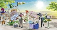 PLAYMOBIL - Stadsleven - Bruidspaar en camera - Buiten - Wit - Vanaf 4 jaar - thumbnail
