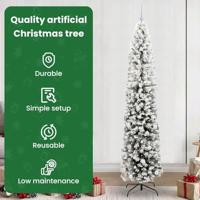 VidaXL Kunstkerstboom groen 240 cm pvc en staal en kunststof - thumbnail