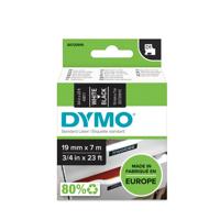 Dymo D1 tape 19 mm, wit op zwart - thumbnail