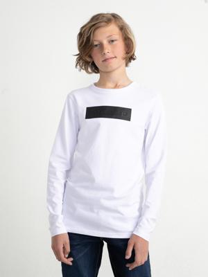 Petrol Industries Jongens Petrol Block T-Shirt Lange Mouwen Bright Wit - 128