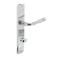 Intersteel Deurklink Helena op schild 235x45x8mm met WC63/8mm chroom - thumbnail