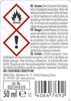 SONAX deurslotontdooier "türschlossenteiser" door de-icer 50 ml plastic bottle