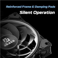 Akasa SOHO AR12 Computer behuizing Ventilator 12 cm Zwart - thumbnail