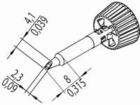 Ersa 0142WDLF23/SB Soldeerpunt Speciale vorm, mesvormig, Mesvorm, recht Grootte soldeerpunt 2.30 mm Inhoud: 1 stuk(s) - thumbnail