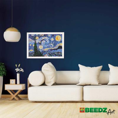 SES Creative Beedz Art Strijkkralen De Sterrennacht 30x45.5 cm 7000 Stuks