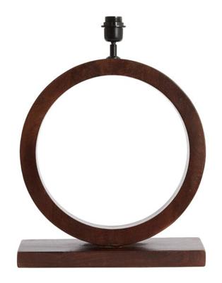 Light & Living Tafellamp 'Tinar' Mangohout, 55cm, kleur Mat Bruin (excl. kap)