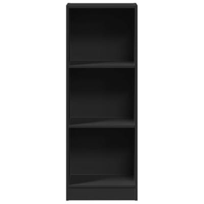 Boekenkast 40x24x109 cm bewerkt hout zwart