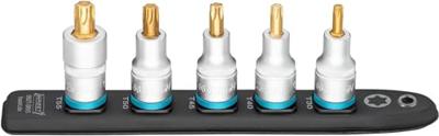 HAZET SmartRail · Flexibele kunststof opsteekstrip 992T-SR/5 · 1/2 inch (12,5 mm) vierkant hol · Binnen-TORX®-profiel · 5-delig · T30 · T40 · T45 ·