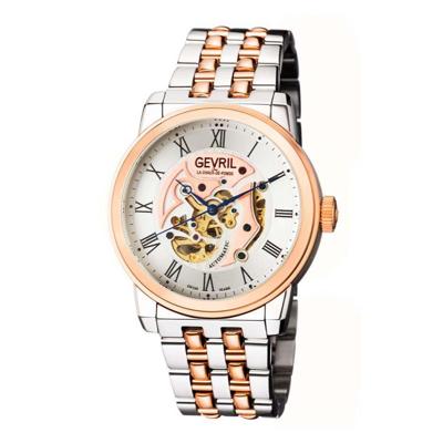 Gevril Men&apos;s Vanderbilt Silver Dial Stainless Steel Watch 2693 Heren Horloge
