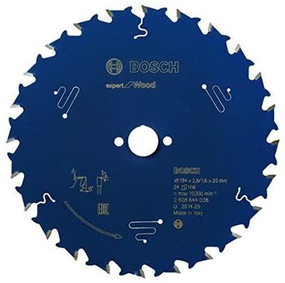 Bosch Accessories Expert for Wood 2608644038 Cirkelzaagblad 184 x 20 x 1.6 mm Aantal tanden: 24 1 stuk(s) Bosch Accessories Expert for Wood 2608644038 Cirkelzaagblad 184 x 20 x 1.6 mm Aantal tanden: 24 1 stuk(s)