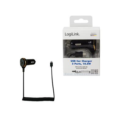 LogiLink PA0147 USB auto-netvoeding met micro-USB-kabel en USB-poort Stroombelasting (max.): 2.1 A LogiLink PA0147 USB auto-netvoeding met micro-USB-kabel en USB-poort Stroombelasting (max.): 2.1 A