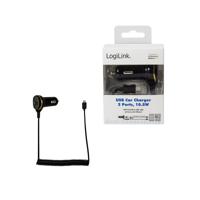 LogiLink PA0147 USB auto-netvoeding met micro-USB-kabel en USB-poort Stroombelasting (max.): 2.1 A - thumbnail