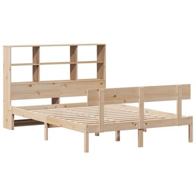 Bed met boekenkast zonder matras massief grenenhout 160x200 cm - thumbnail