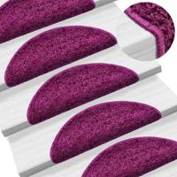 VidaXL Trapmatten 10 st 56x17x3 cm violet halfrond - thumbnail