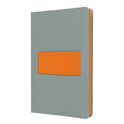 Sigel LS200 Notitieboek Linescape Hardcover DIN A5 Geruit Lichtgrijs, Neon-oranje Aantal paginas: 88