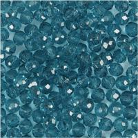 Creativ Company Facet kralen turquoise, 45st. - thumbnail