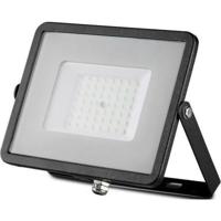 LED Bouwlamp 50 Watt - LED Schijnwerper - Viron Hisal - Helder/Koud Wit 6400K - Waterdicht IP65 - Mat Zwart - Aluminium - SAMSUNG LEDs - thumbnail