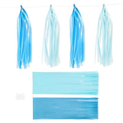 Creativ Company Tassels, afm 12x35 cm, 14 gr, blauw, lichtblauw, 12 stuk/ 1 doos
