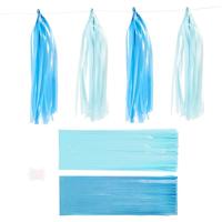 Creativ Company Tassels, afm 12x35 cm, 14 gr, blauw, lichtblauw, 12 stuk/ 1 doos - thumbnail