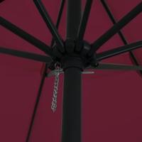 Tuinparasol Rood en Zwart 395 x 395 x 245 cm Polyester en staal - thumbnail