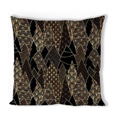 Ambiente kussenhoes luxury trees zwart