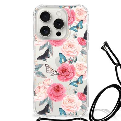 iPhone 15 Pro Case Butterfly Roses iPhone 15 Pro Case Butterfly Roses