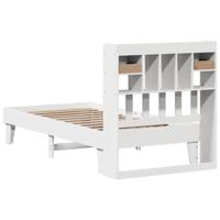 Bedframe zonder matras massief grenenhout wit 90x190 cm - thumbnail