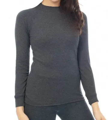 Heatkeeper Thermoshirt Lange Mouw Dames Comfort Antraciet Melange-M