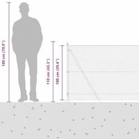 VidaXL Afrasteringspaal groen 25 x 1 m (25 mm gaas) staal - thumbnail