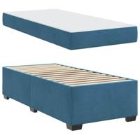Bedframe met matras Donkerblauw 90 x 190 cm Fluweel - thumbnail