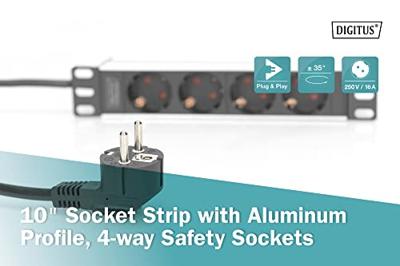 Digitus DN-95418 energiedistributie 4 AC-uitgang(en) 1U Zwart Digitus DN-95418 energiedistributie 4 AC-uitgang(en) 1U Zwart