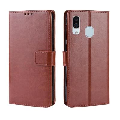 Retro Crazy Horse textuur horizontale Flip lederen case voor de Galaxy A20/A30 met houder & kaartsleuven & fotolijstjes (bruin) Retro Crazy Horse textuur horizontale Flip lederen case voor de Galaxy A20/A30 met houder & kaartsleuven & fotolijstjes (bruin)