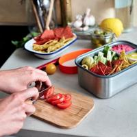 Black+Blum Sandwich Box Groot - 190x135x75mm - Oranje - thumbnail