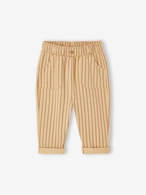 Broek met print van molton baby cappuccino Broek met print van molton baby cappuccino
