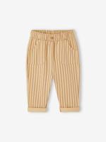 Broek met print van molton baby cappuccino - thumbnail